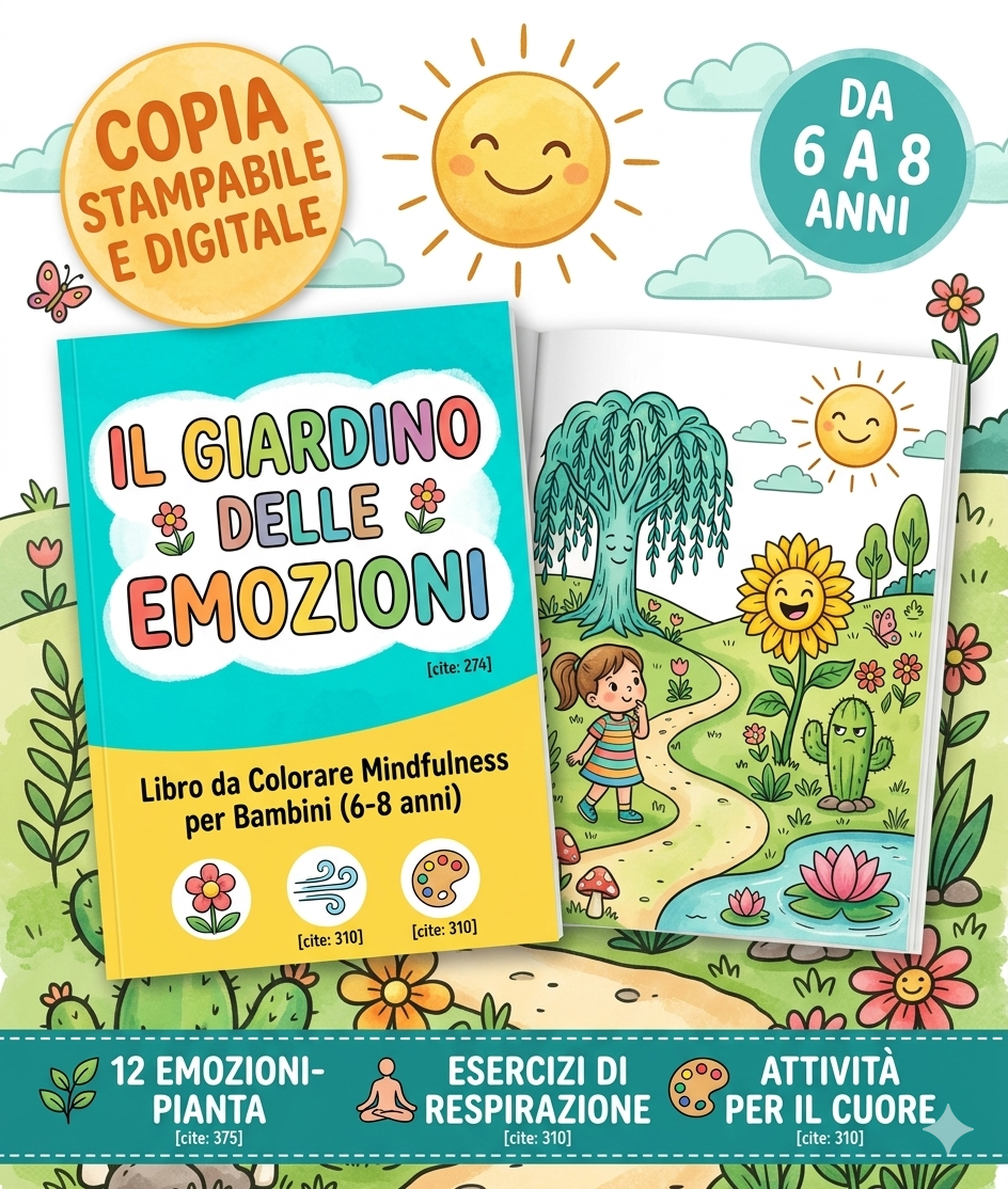Il Giardino della Mindfulness – Libro da Colorare per Bambini (6-8 anni)
